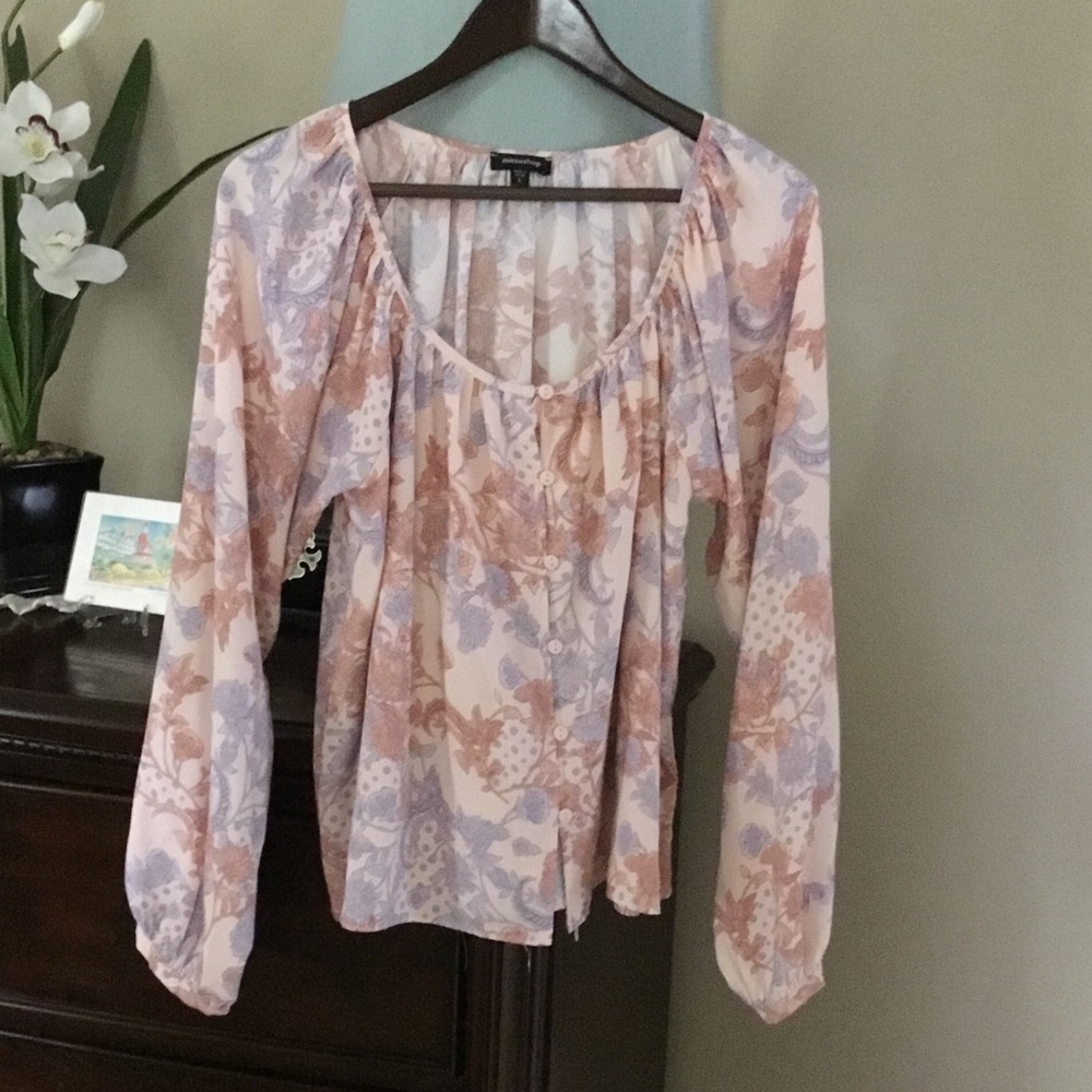 Mittoshop Pastel Floral Blouse